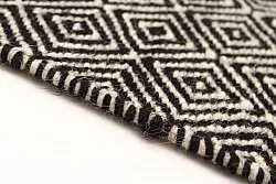 Wollteppich - Varella (schwarz/weiß)