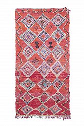 Marokkanischer Berber Teppich Boucherouite 260 x 130 cm