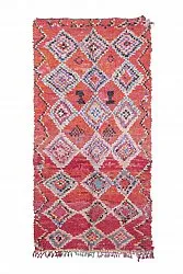Marokkanischer Berber Teppich Boucherouite 260 x 130 cm