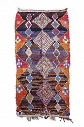 Marokkanischer Berber Teppich Boucherouite 285 x 145 cm