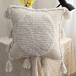 Kissenbezug - Boho Tassels (offwhite)