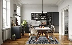 Wilton-Teppich - Yelda (schwarz/bunt)