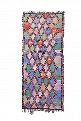 Marokkanische Berber Teppich Boucherouite 245 x 100 cm