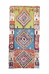 Marokkanischer Berber Teppich Boucherouite 205 x 100 cm