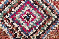 Marokkanischer Berber Teppich Boucherouite 205 x 100 cm