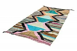 Tapis berbère marocain Boucherouite 135 x 265 cm