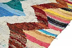 Tapis berbère marocain Boucherouite 125 x 225 cm