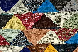 Tapis berbère marocain Boucherouite 125 x 225 cm