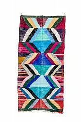 Marockansk Boucherouite-matta 135 x 275 cm