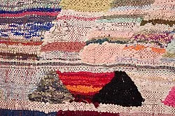 Tapis berbère marocain Boucherouite 140 x 275 cm