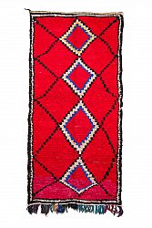 Marokkanischer Berber Teppich Boucherouite 305 x 145 cm