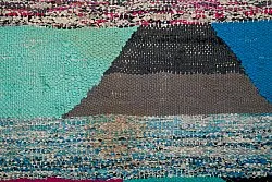 Marockansk Boucherouite-matta 145 x 250 cm