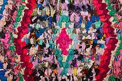 Tapis berbère marocain Boucherouite 255 x 145 cm