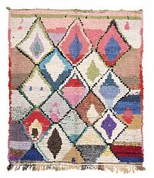Marokkanischer Berber Teppich Boucherouite 195 x 165 cm