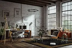 Wilton-Teppich - Myra (schwarz/gold)