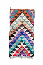 Marockansk Boucherouite-matta 130 x 250 cm