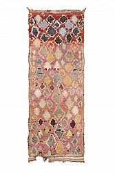 Marokkanische Berber Teppich Boucherouite 255 x 100 cm