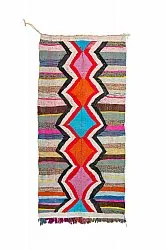 Marockansk Boucherouite-matta 130 x 260 cm