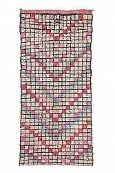 Marokkanischer Berber Teppich Boucherouite 275 x 125 cm