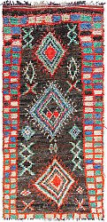 Marokkanischer Berber Teppich Boucherouite 270 x 120 cm