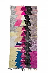 Marokkanischer Berber Teppich Boucherouite 125 x 290 cm