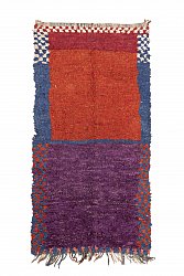 Marokkanische Berber Teppich Boucherouite 240 x 130 cm