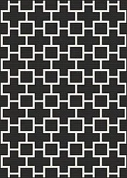 Teppich für innen und außen - Brussels Silver (schwarz)