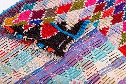 Marokkanische Berber Teppich Boucherouite 225 x 105 cm