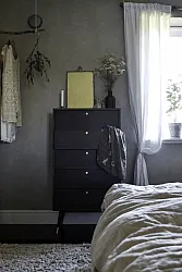 Commode - Prime - 5 lådor (noyer/laiton)