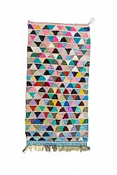 Marockansk Boucherouite-matta 125 x 255 cm