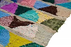 Marockansk Boucherouite-matta 125 x 255 cm