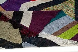 Tapis berbère marocain Boucherouite 135 x 255 cm