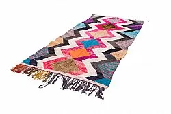 Marokkanischer Berber Teppich Boucherouite 120 x 265 cm