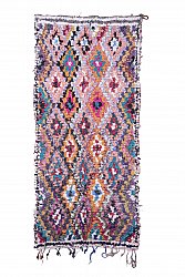 Marokkanischer Berber Teppich Boucherouite 275 x 120 cm