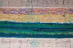 Marokkanischer Berber Teppich Boucherouite 145 x 295 cm