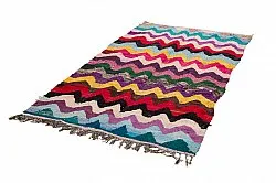Tapis berbère marocain Boucherouite 125 x 235 cm