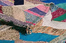 Marokkanischer Berber Teppich Boucherouite 130 x 275 cm