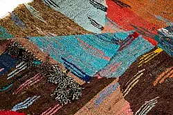 Tapis berbère marocain Boucherouite 135 x 265 cm