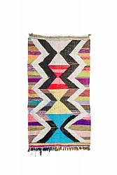 Marockansk Boucherouite-matta 125 x 225 cm