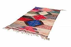 Marokkanischer Berber Teppich Boucherouite 125 x 240 cm