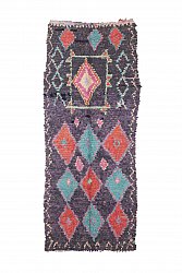 Marokkanische Berber Teppich Boucherouite 260 x 110 cm