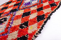 Marokkanische Berber Teppich Boucherouite 255 x 105 cm