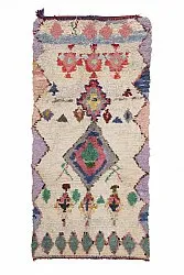 Marokkanische Berber Teppich Boucherouite 240 x 110 cm