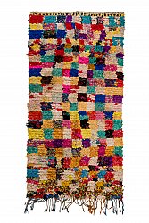 Marokkanische Berber Teppich Boucherouite 270 x 125 cm