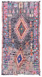 Marokkanische Berber Teppich Boucherouite 230 x 125 cm
