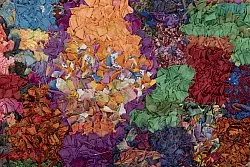 Marokkanischer Berber Teppich Boucherouite 210 x 150 cm