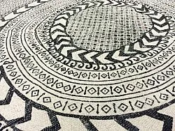Tapis ronds - Marrakech (rond) (noir/blanc/gris)