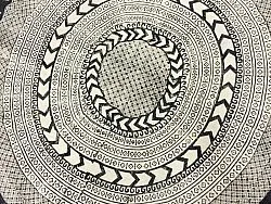 Tapis ronds - Marrakech (rond) (noir/blanc/gris)