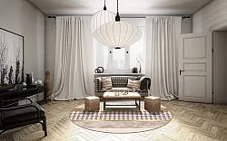 Rund Teppich - Esme (beige/bunt)