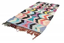 Tapis berbère marocain Boucherouite 130 x 290 cm